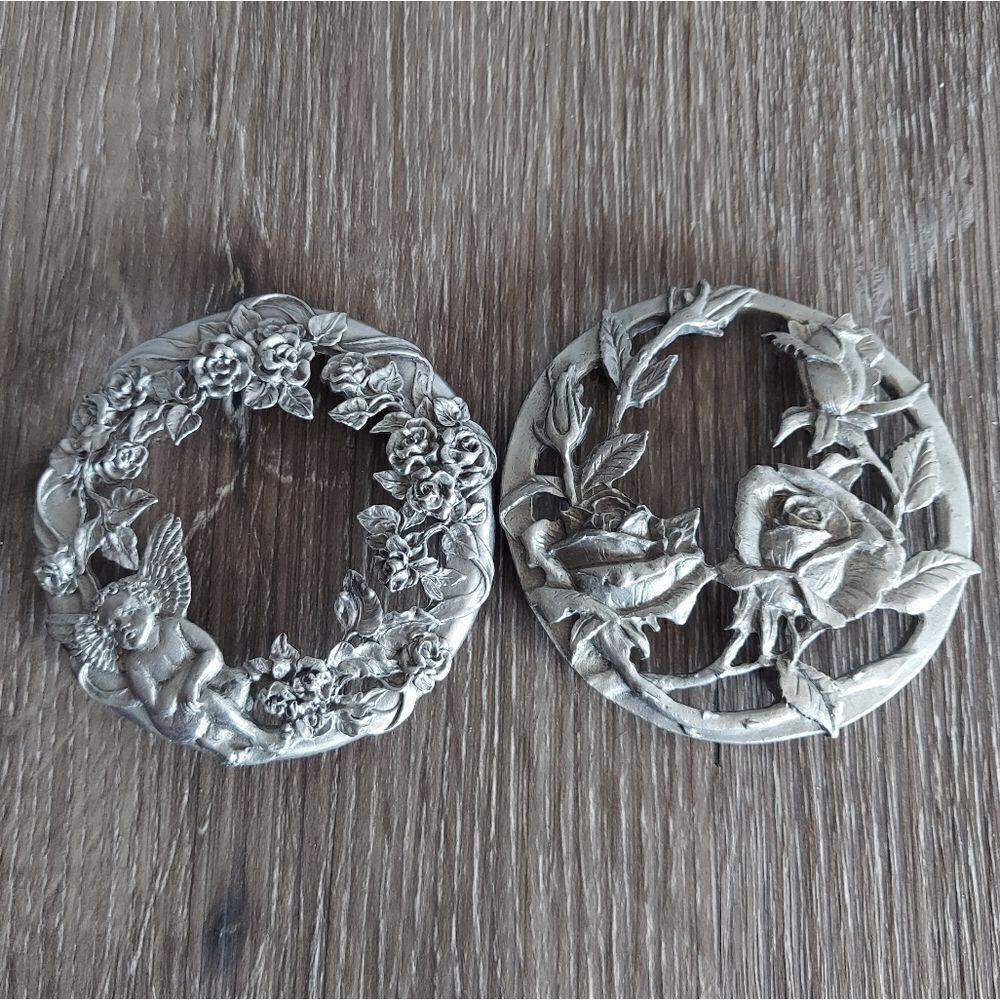 Vintage 1990-1993 Rawcliffe Pewter Potpourri Candle Jar Topper Lid Cover